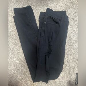 Women's Black Distressed Jeans